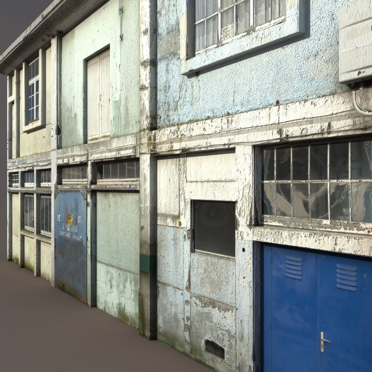 Derelict House Low poly 71 3D model_6