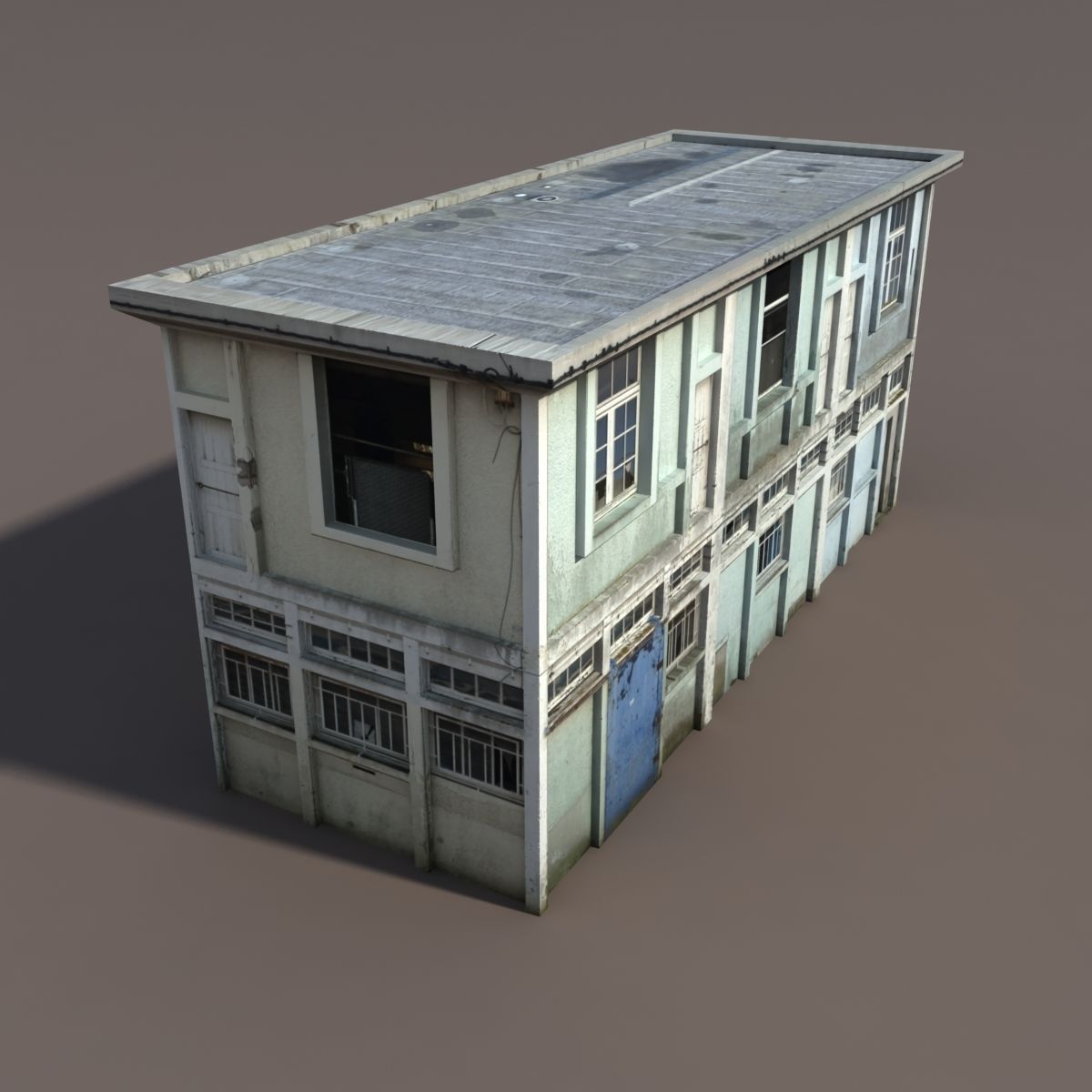 Derelict House Low poly 71 3D model_2