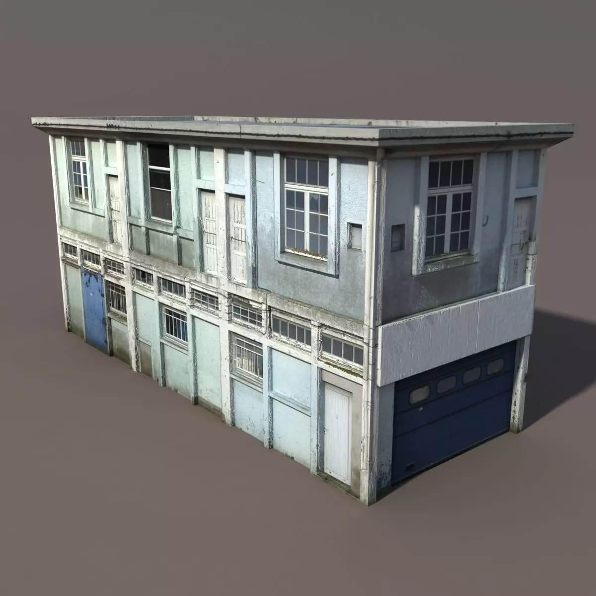 Derelict House Low poly 71 3D model_0