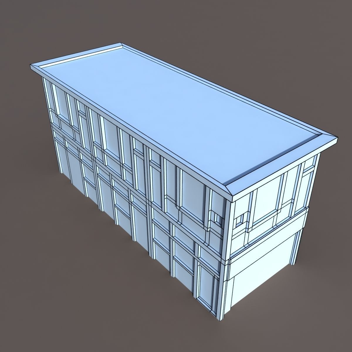 Derelict House Low poly 71 3D model_7