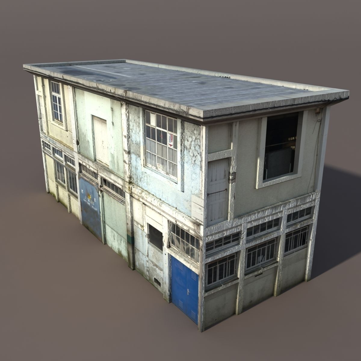 Derelict House Low poly 71 3D model_3