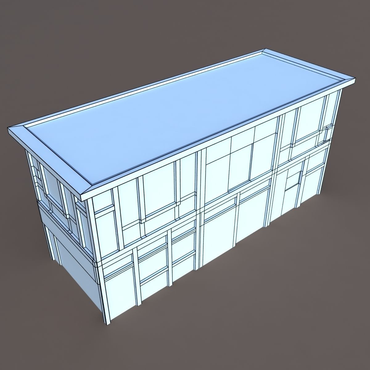 Derelict House Low poly 71 3D model_8
