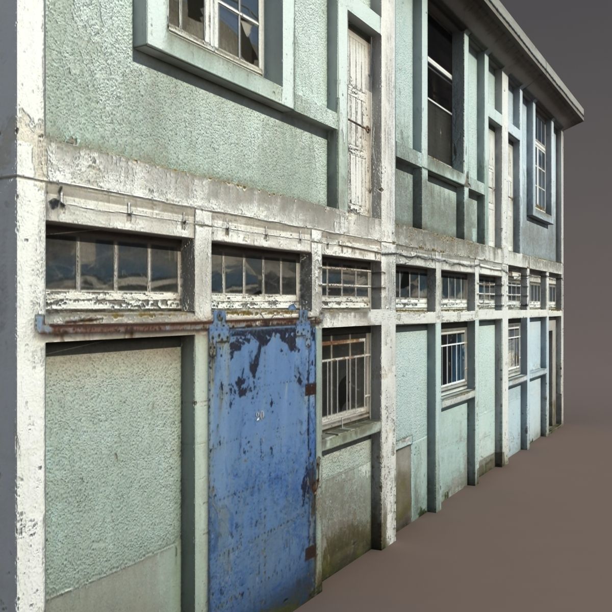 Derelict House Low poly 71 3D model_5