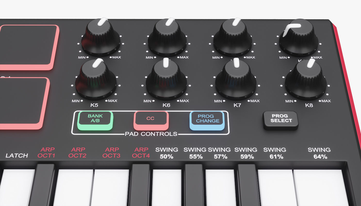 Akai MPK mini Mk2 3D model_13