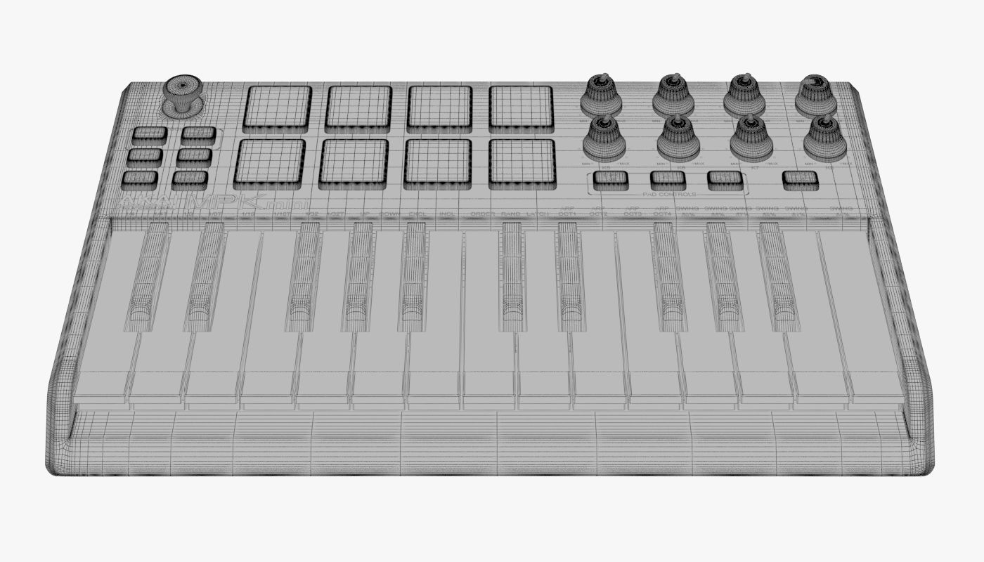 Akai MPK mini Mk2 3D model_2