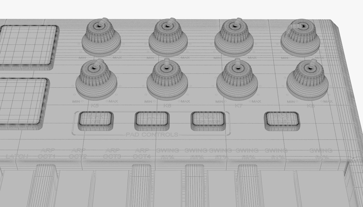 Akai MPK mini Mk2 3D model_12