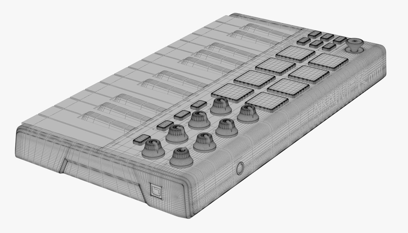 Akai MPK mini Mk2 3D model_10