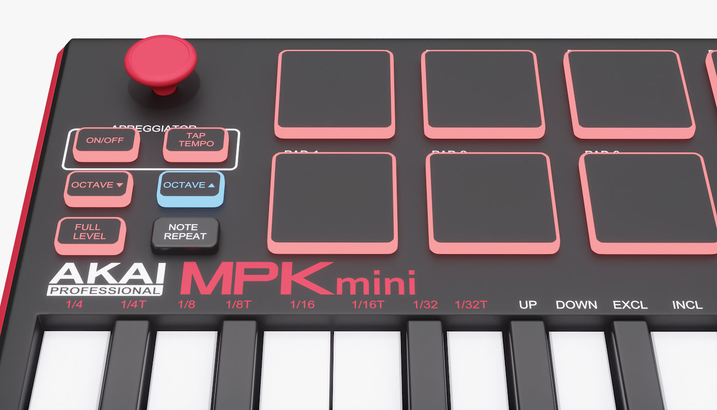 Akai MPK mini Mk2 3D model_11