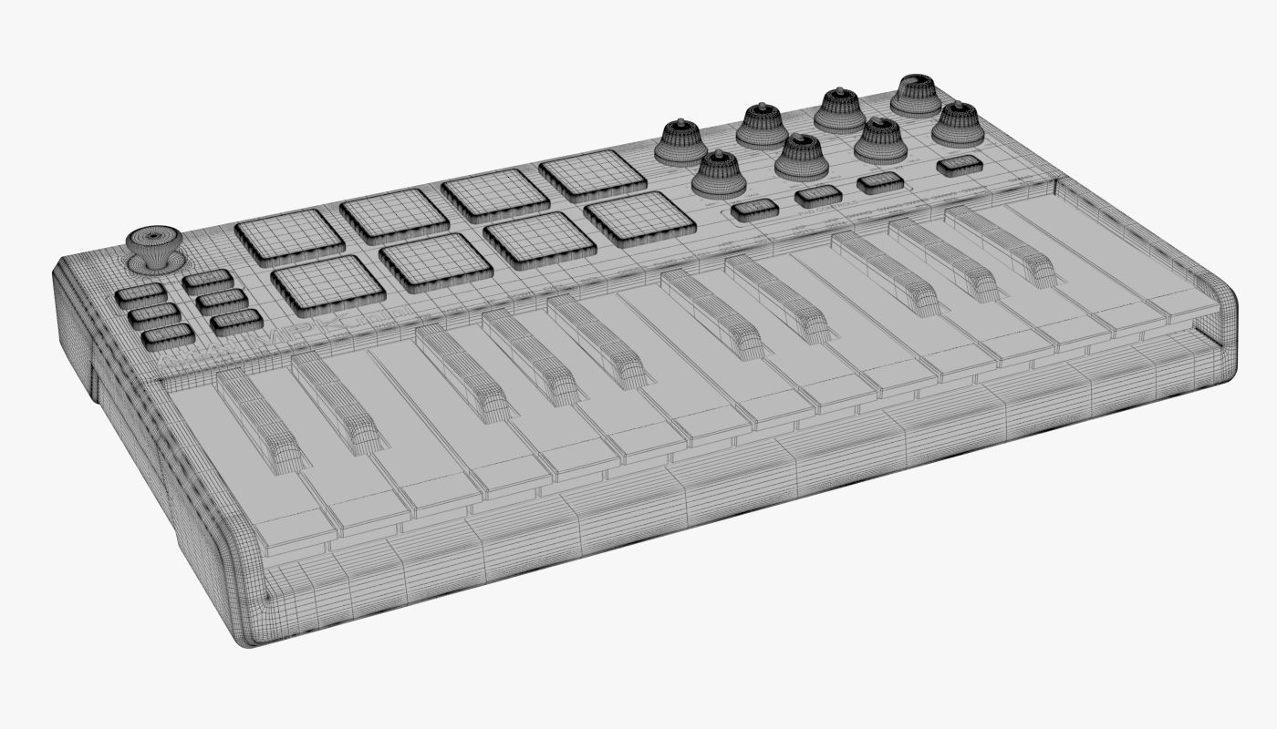 Akai MPK mini Mk2 3D model_4