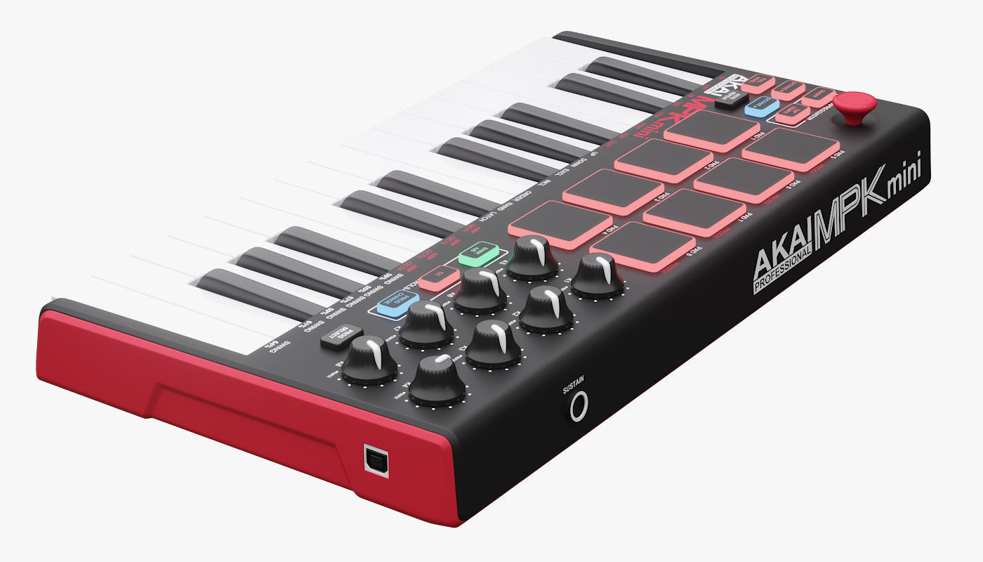 Akai MPK mini Mk2 3D model_9