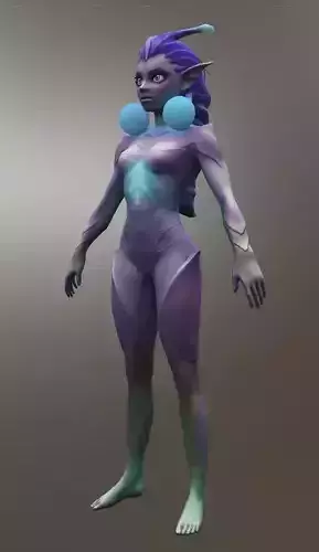 Forest Fae low-poly model