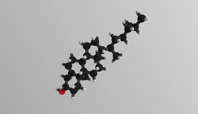 glucose urea cholesterol triglycerides creatinine and molecules  Low-poly 3D model