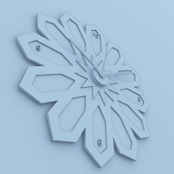 Traditional Moroccan Clock 3D model_7