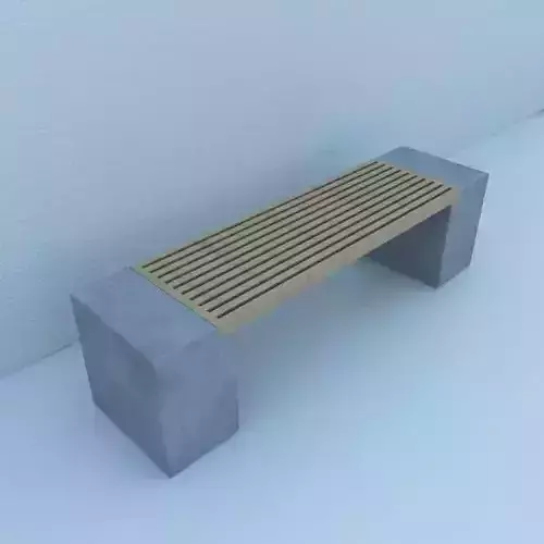 Street Bench Modern 3D model