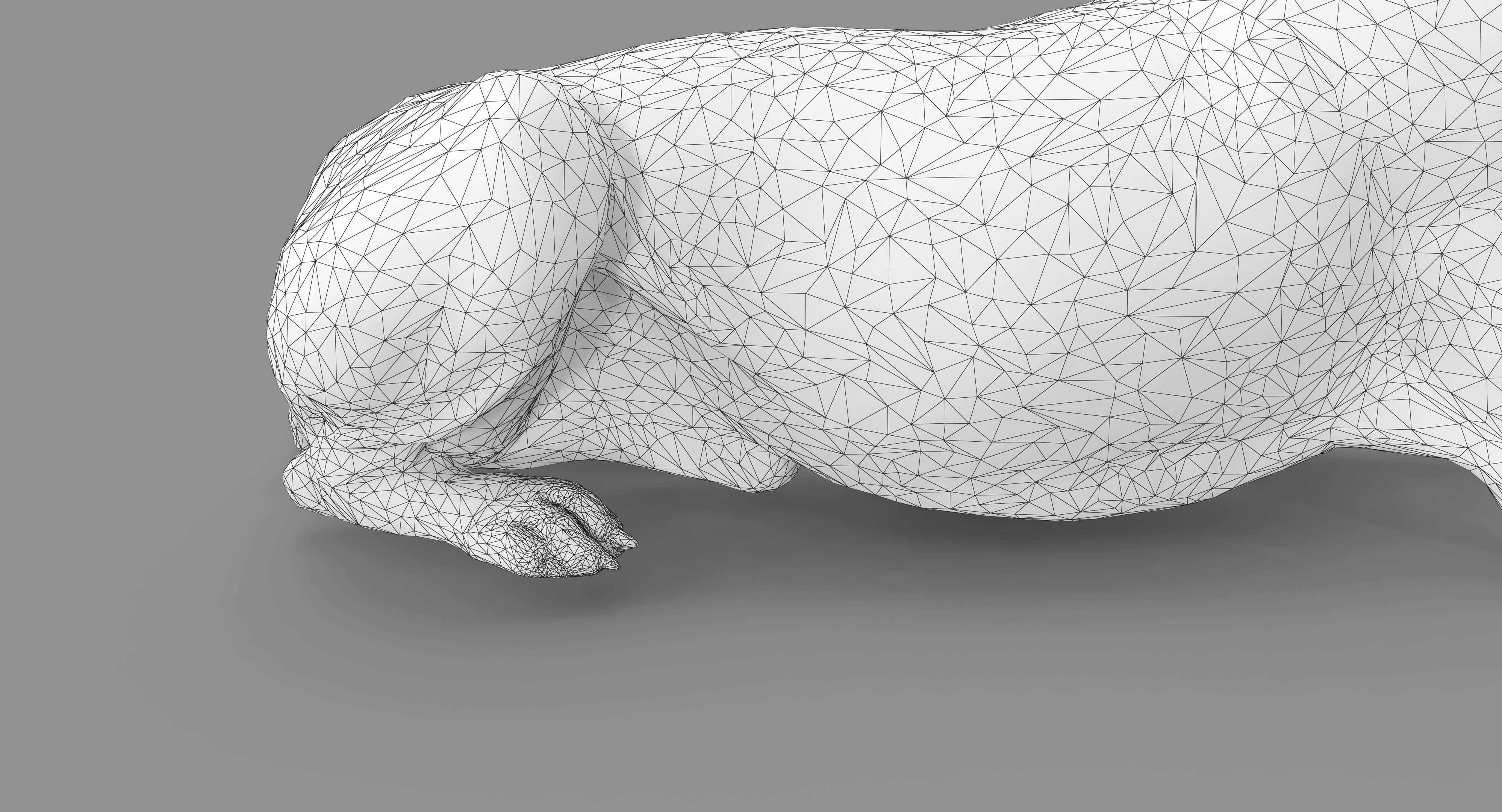 Dalmatian Lying Dog Low-poly 3D model_122