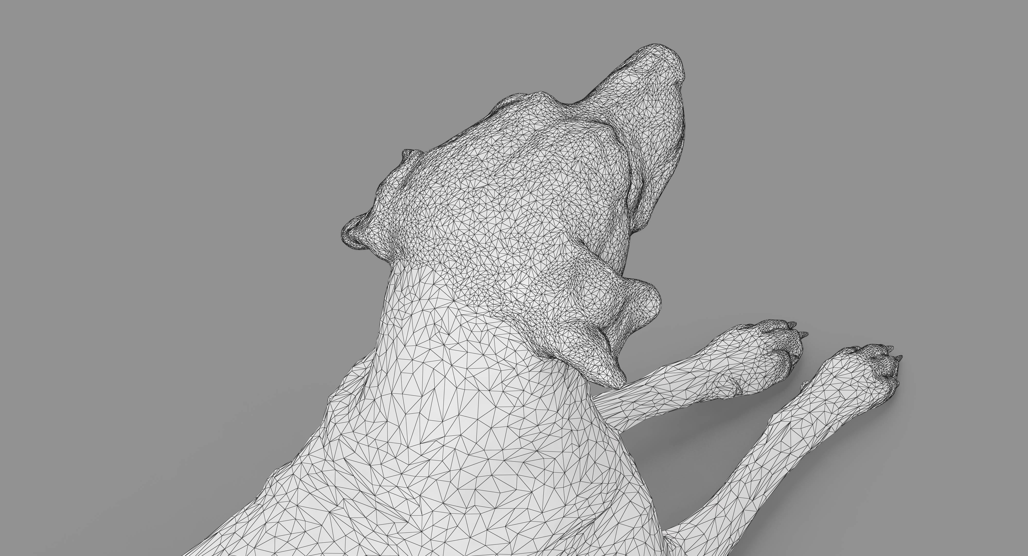 Dalmatian Lying Dog Low-poly 3D model_28