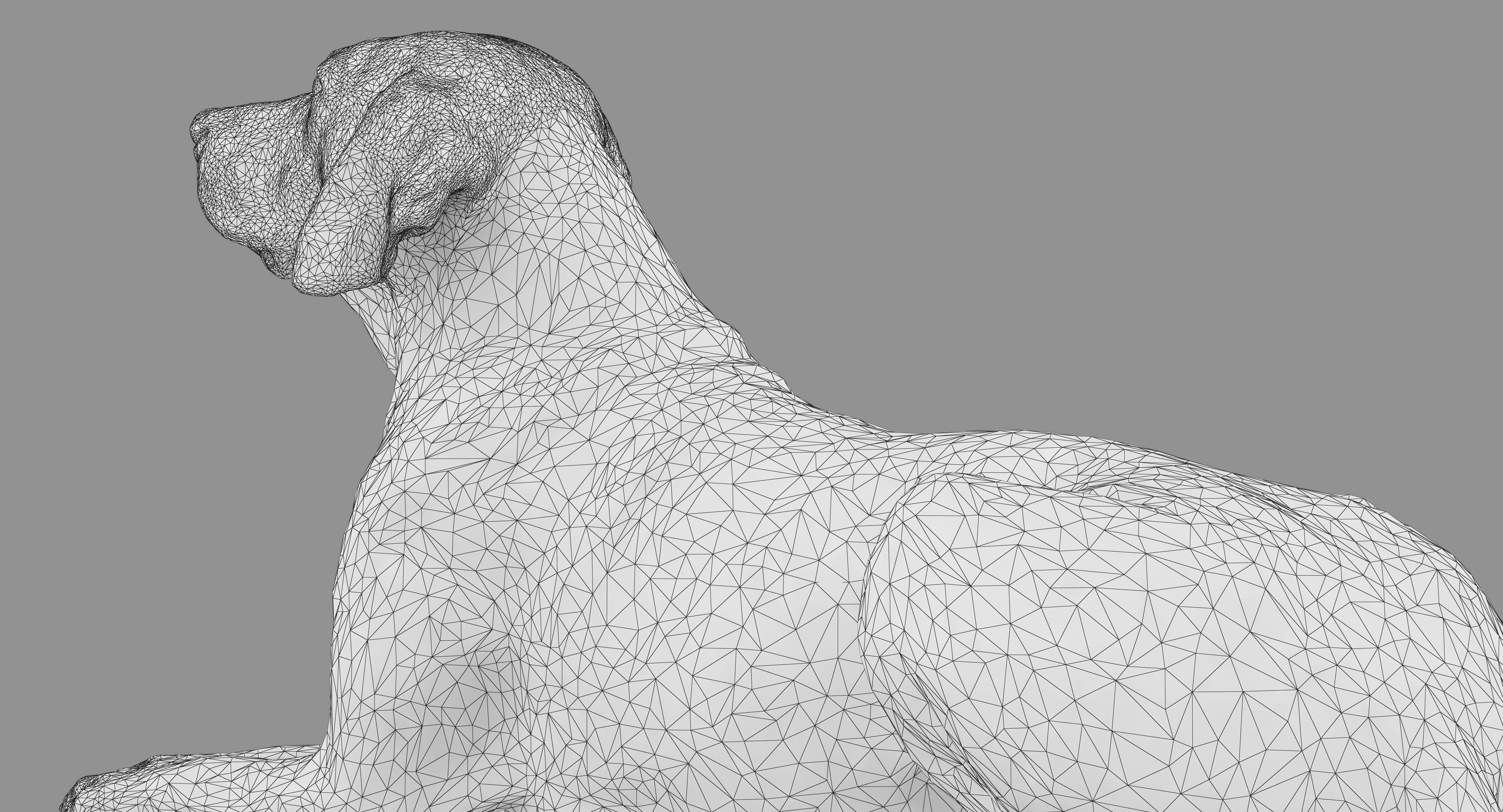 Dalmatian Lying Dog Low-poly 3D model_38