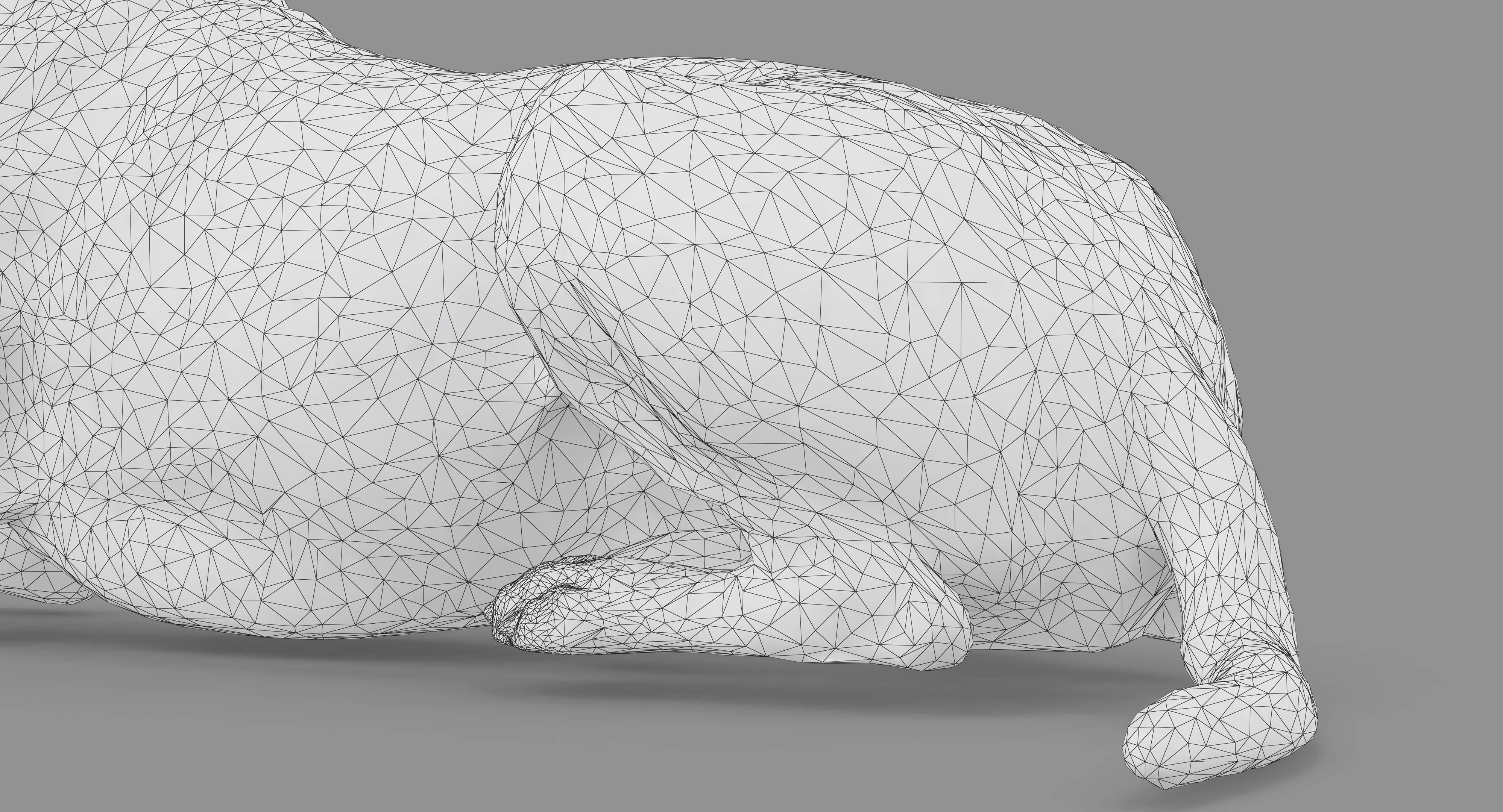 Dalmatian Lying Dog Low-poly 3D model_40
