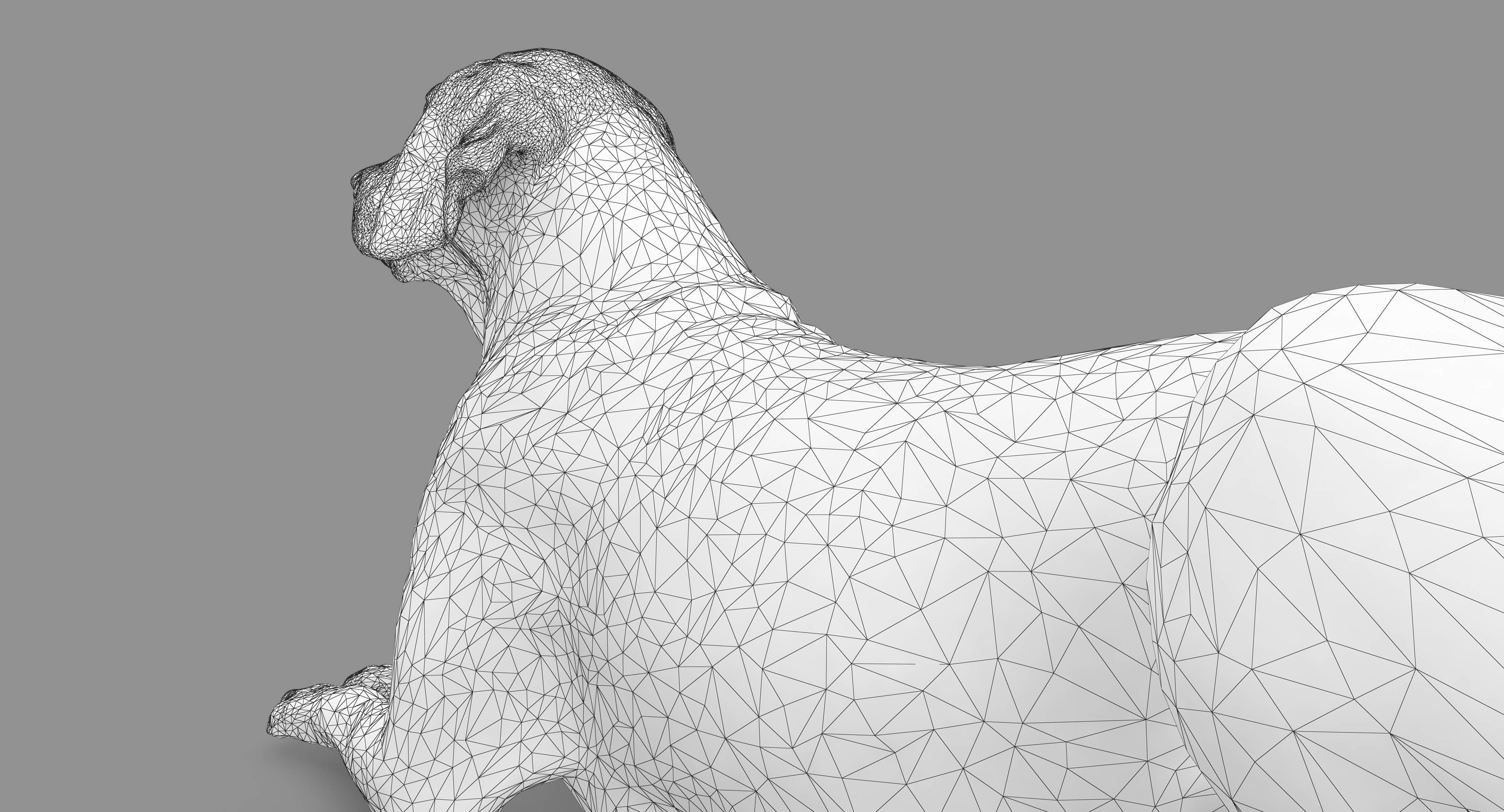 Dalmatian Lying Dog Low-poly 3D model_110