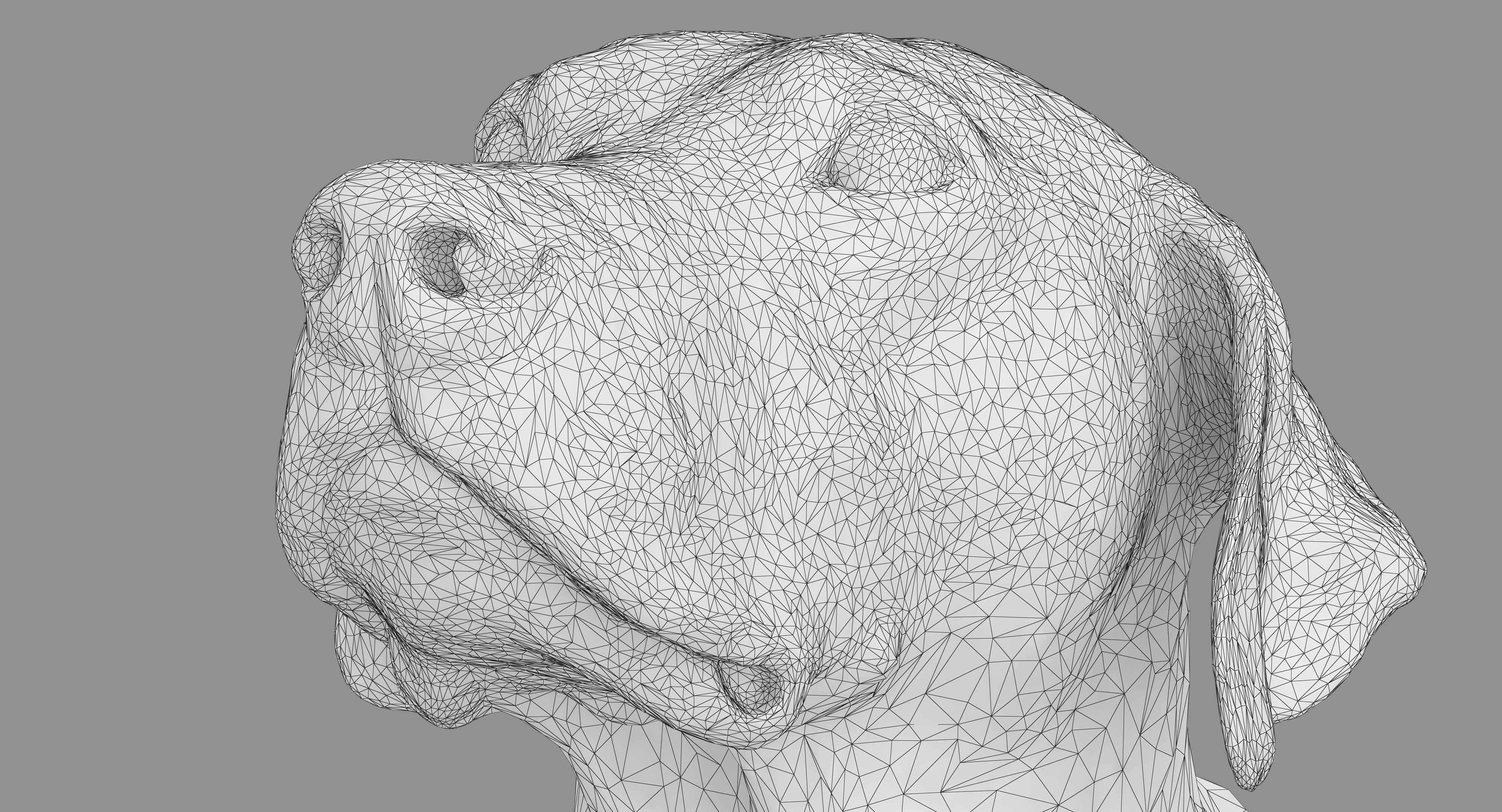 Dalmatian Lying Dog Low-poly 3D model_8