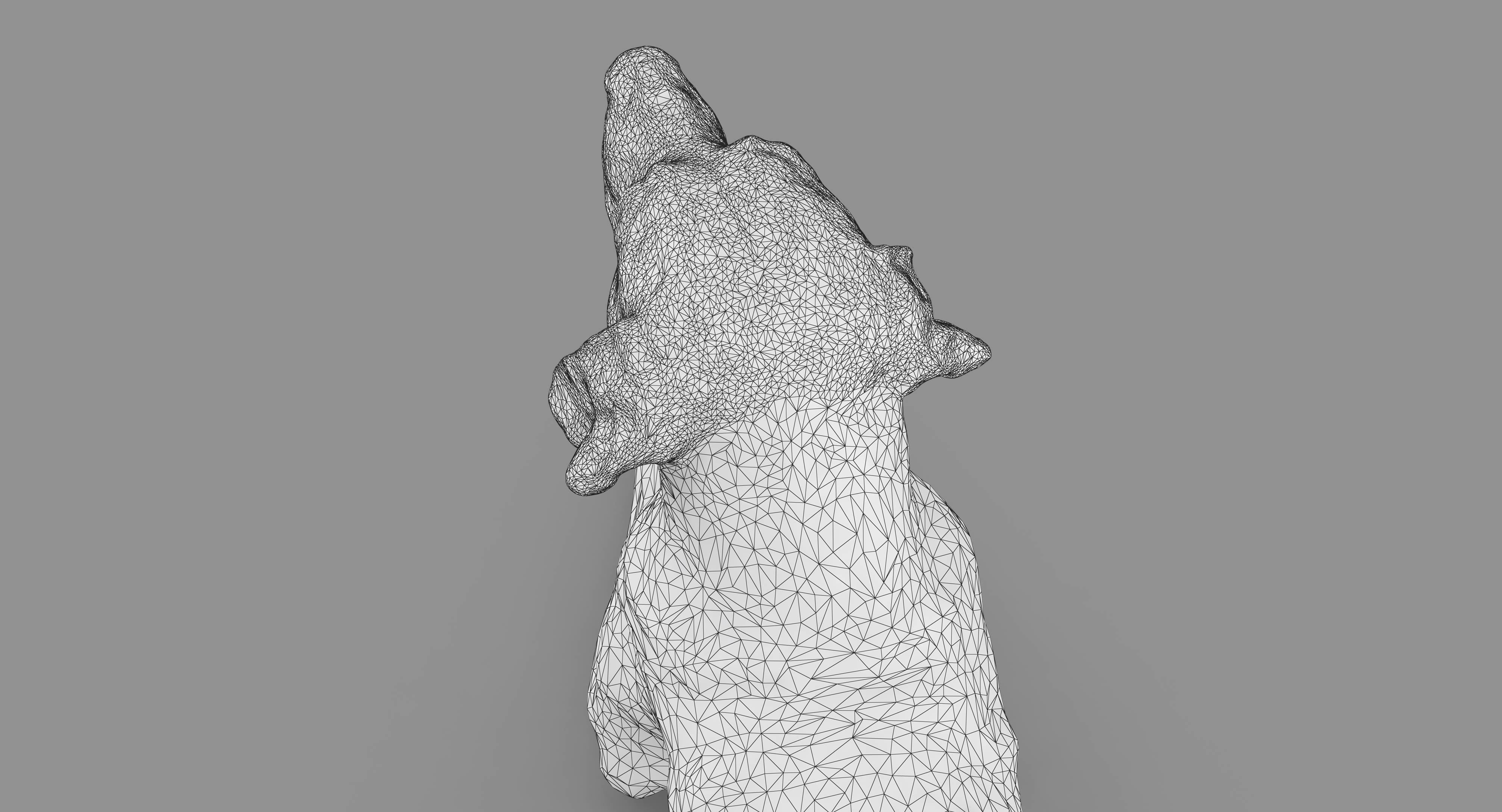 Dalmatian Lying Dog Low-poly 3D model_36