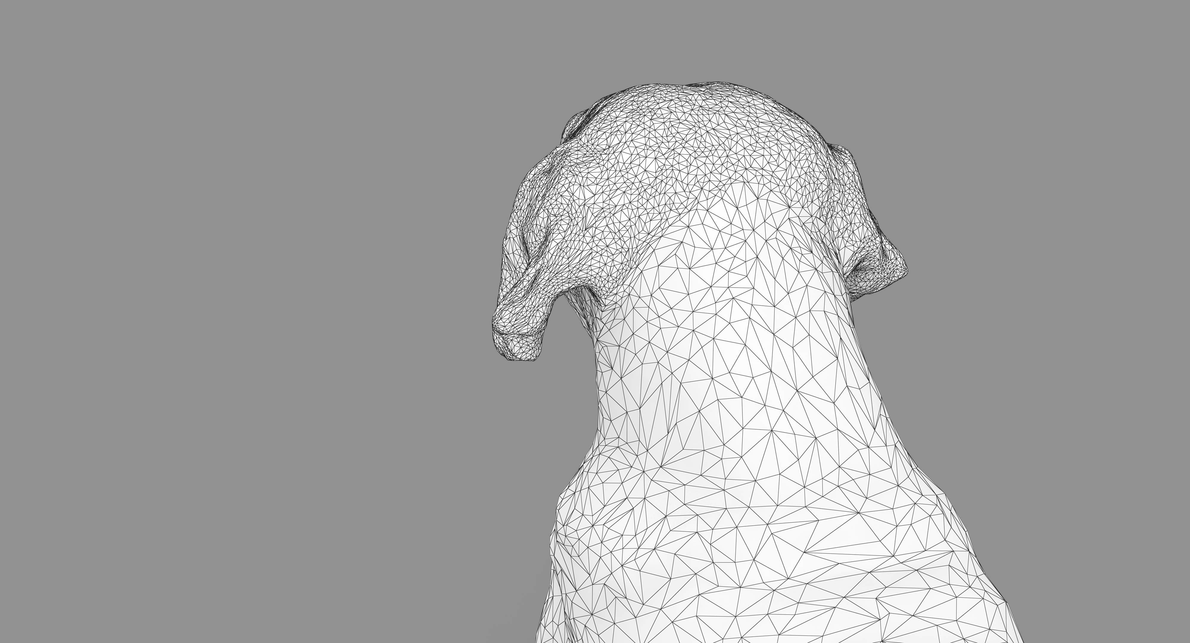 Dalmatian Lying Dog Low-poly 3D model_106