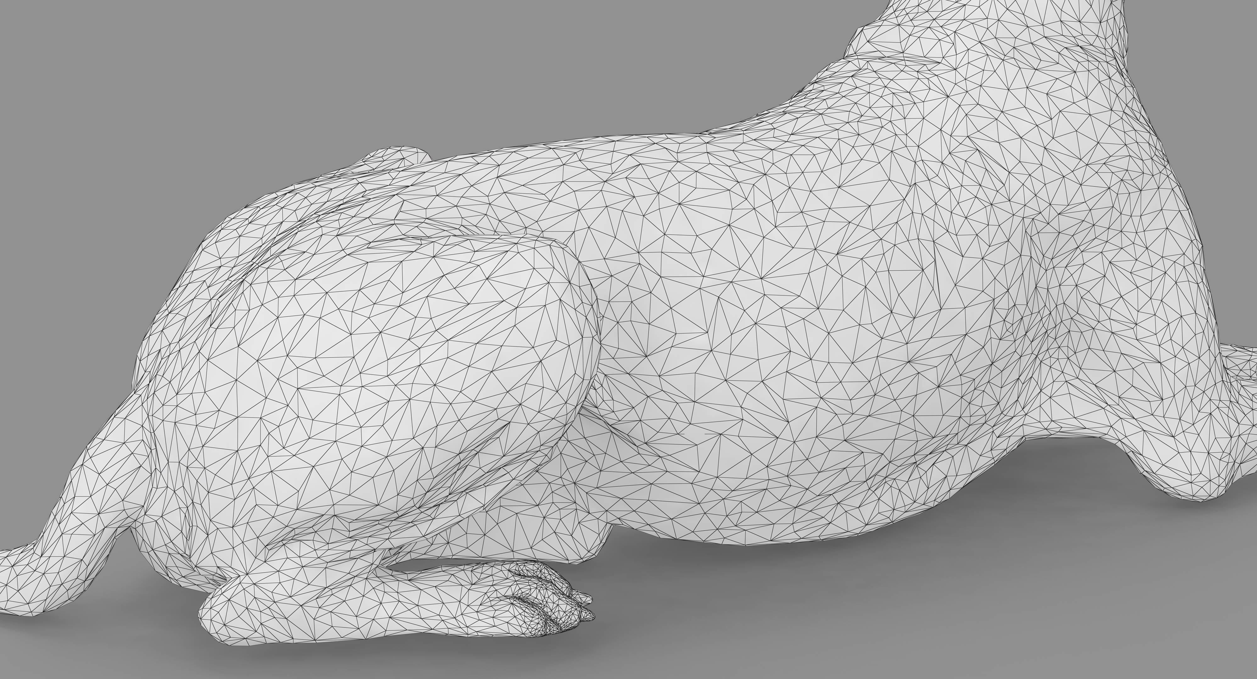 Dalmatian Lying Dog Low-poly 3D model_26