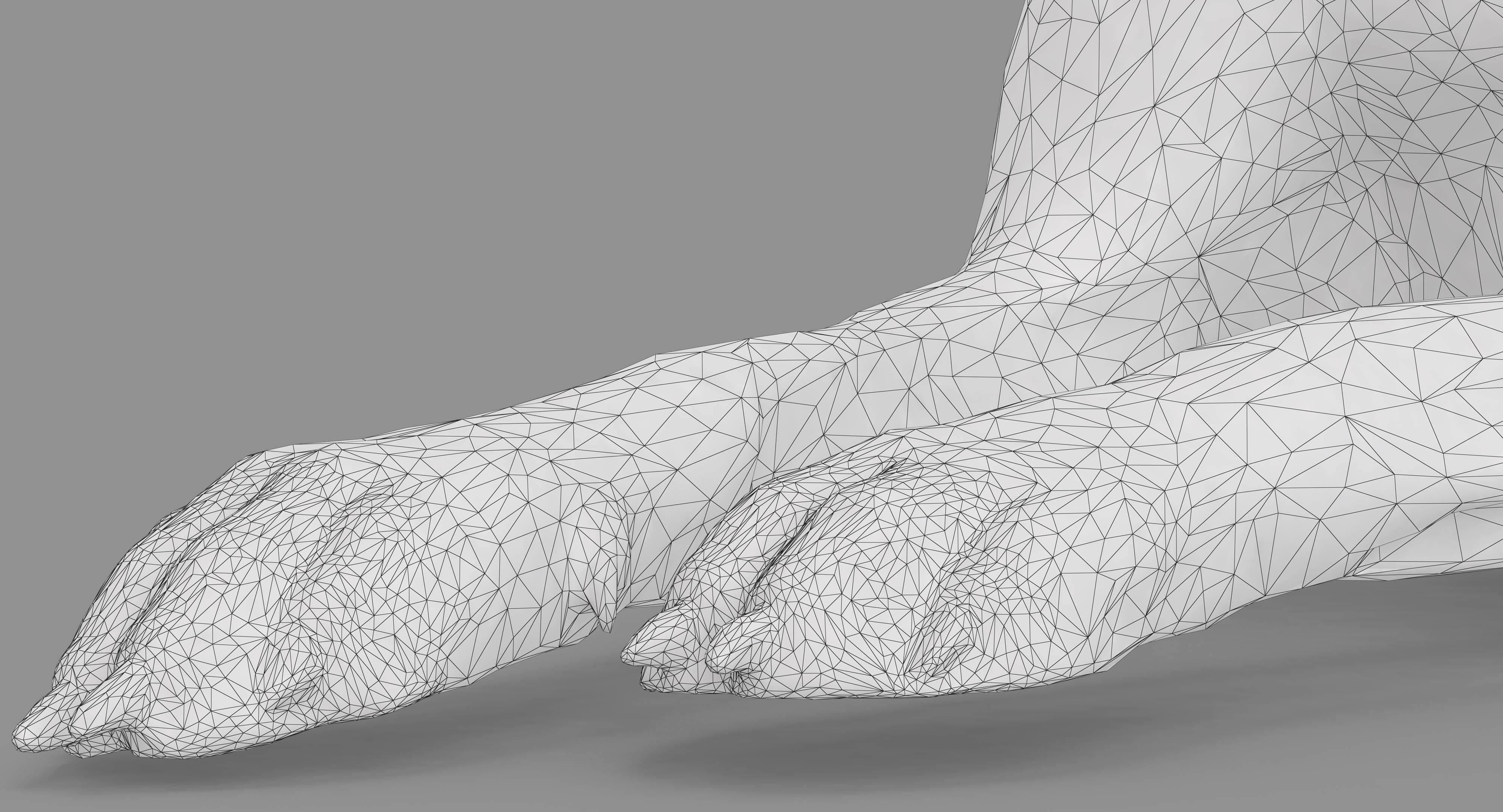 Dalmatian Lying Dog Low-poly 3D model_12