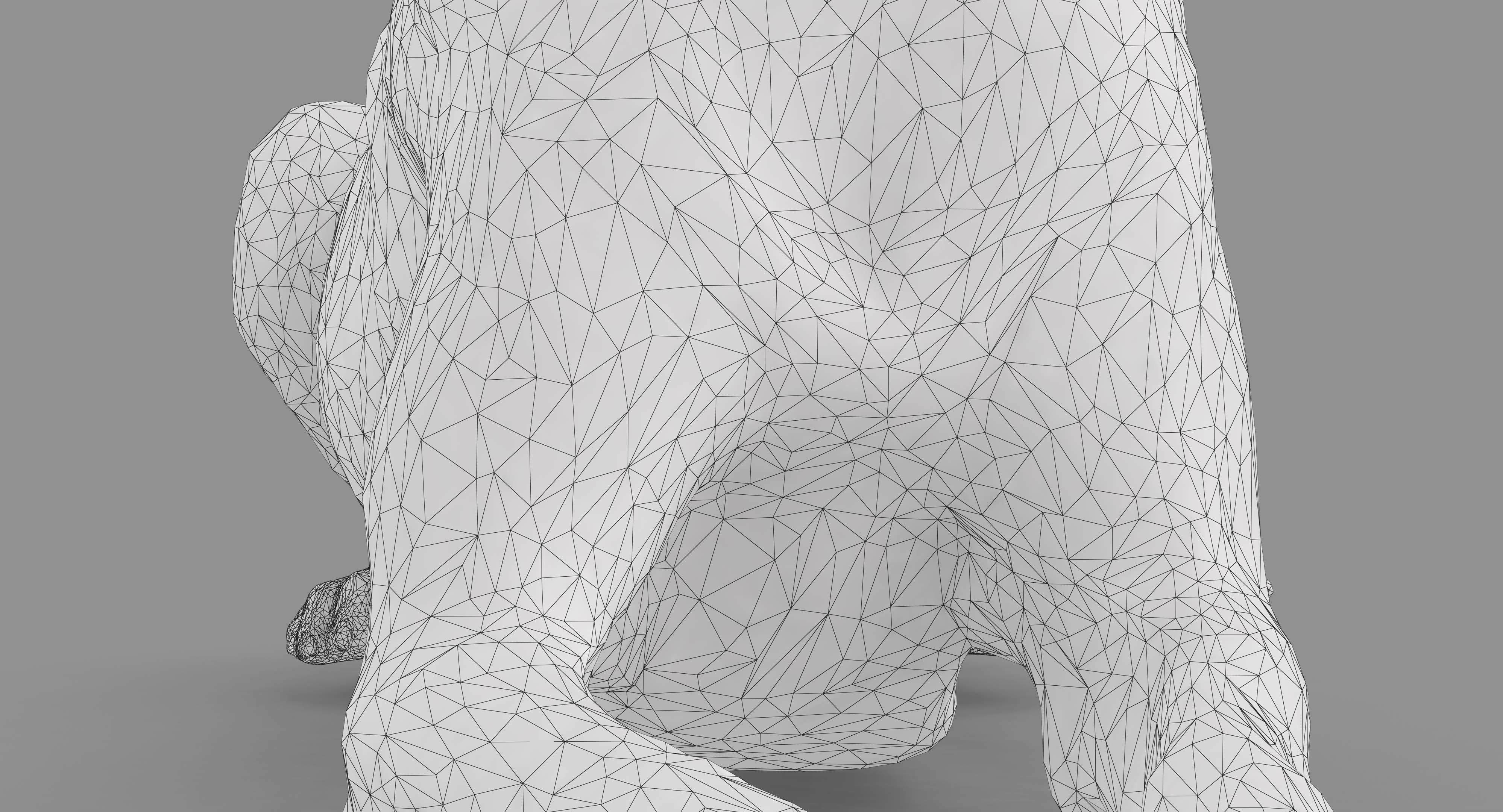 Dalmatian Lying Dog Low-poly 3D model_20