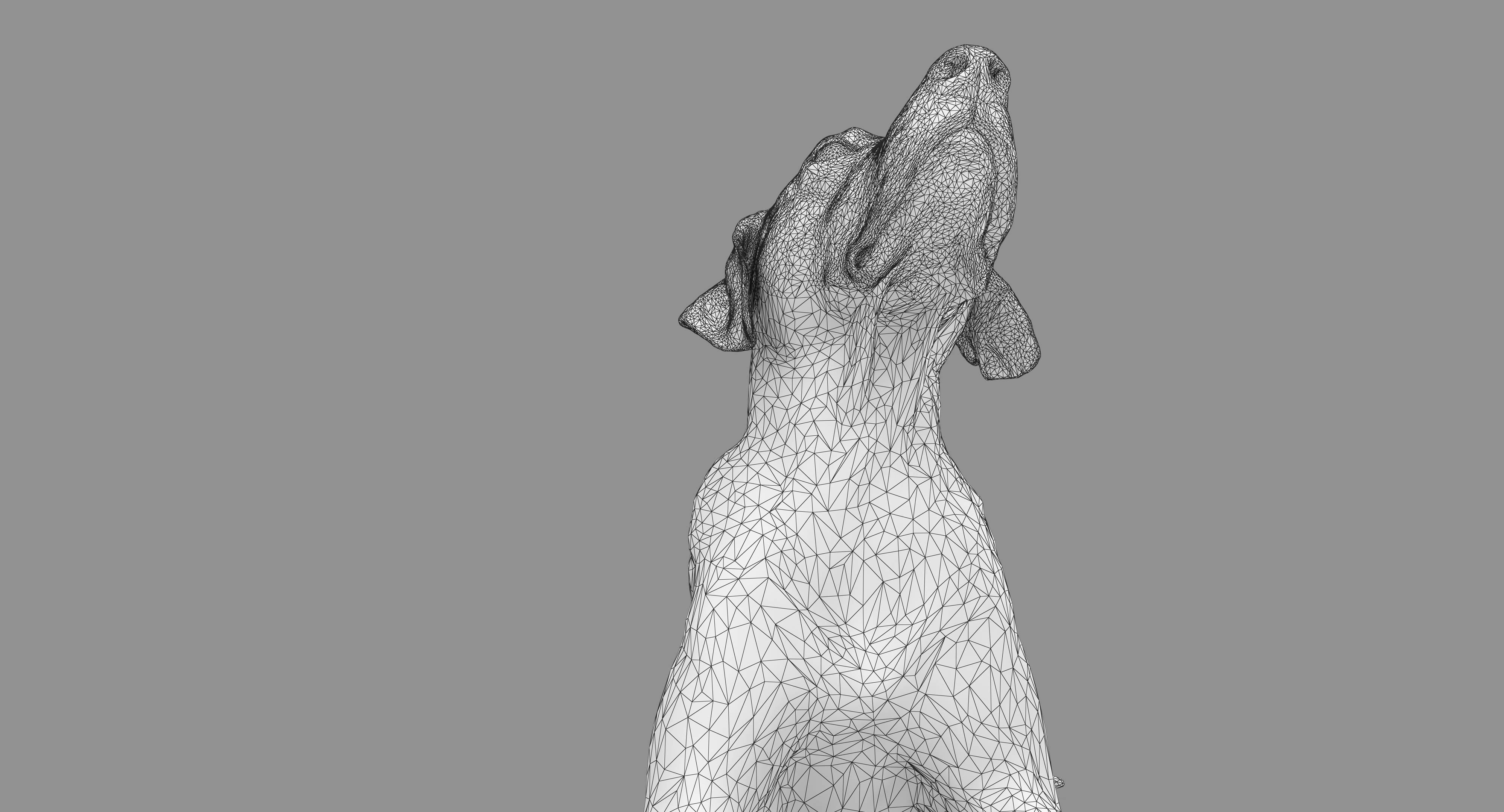 Dalmatian Lying Dog Low-poly 3D model_108