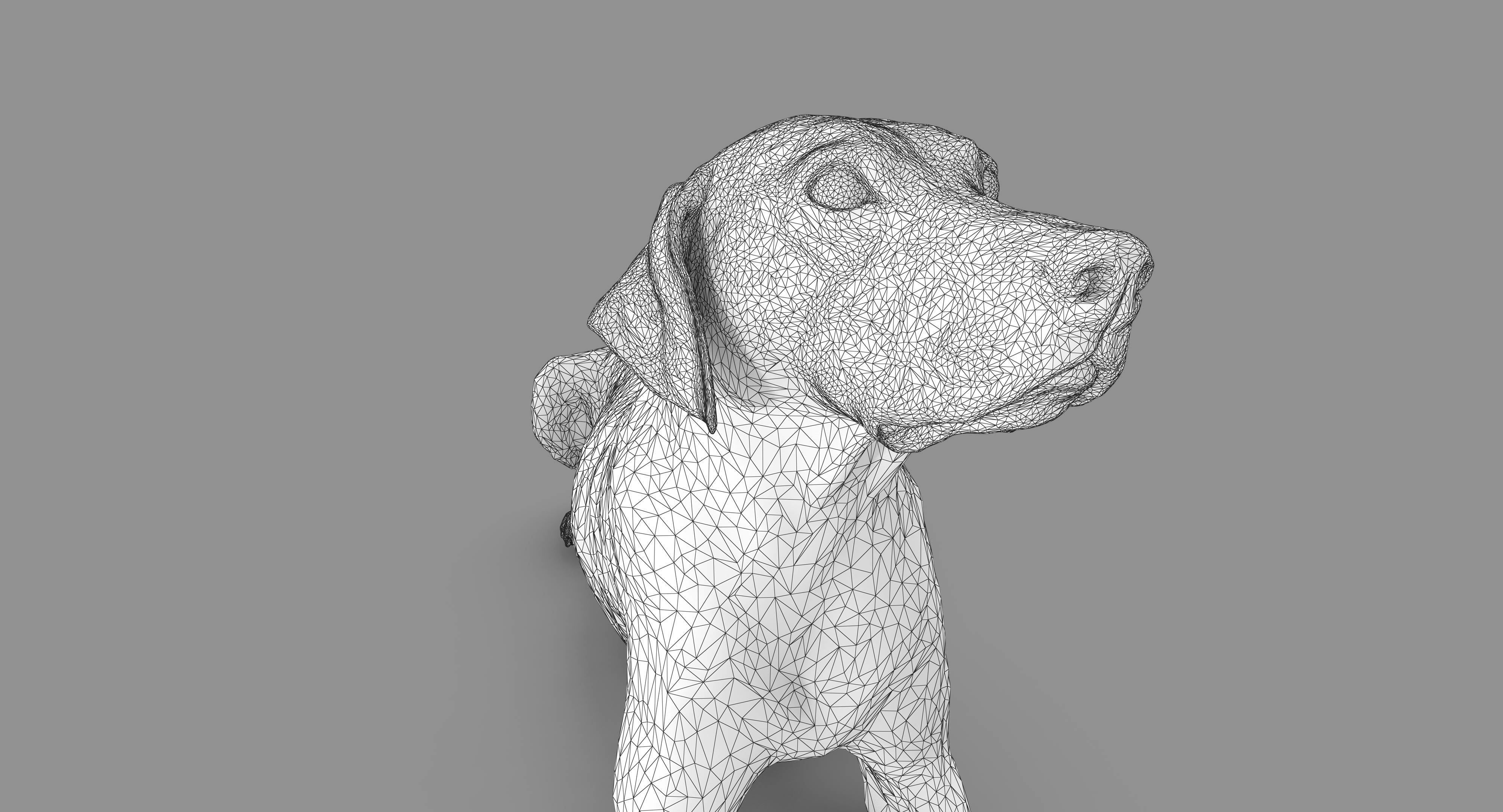 Dalmatian Lying Dog Low-poly 3D model_98