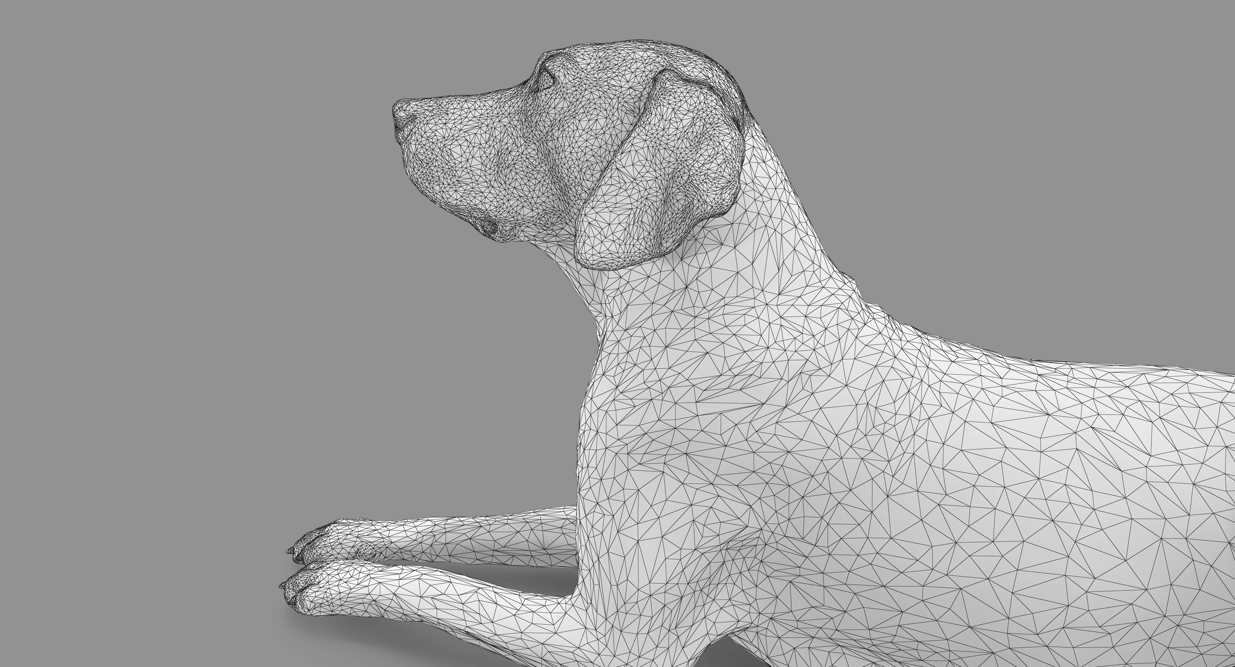 Dalmatian Lying Dog Low-poly 3D model_102