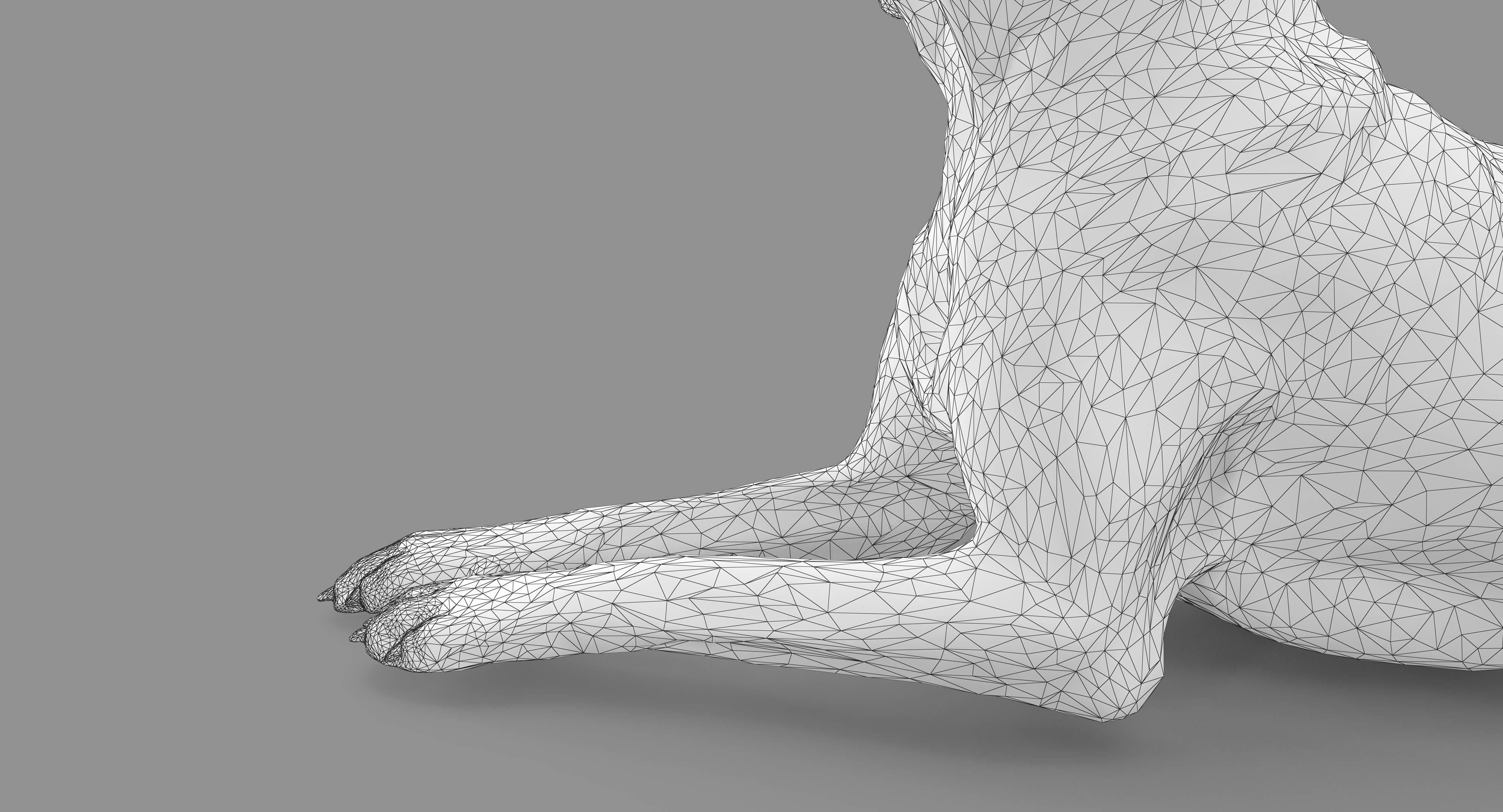 Dalmatian Lying Dog Low-poly 3D model_120