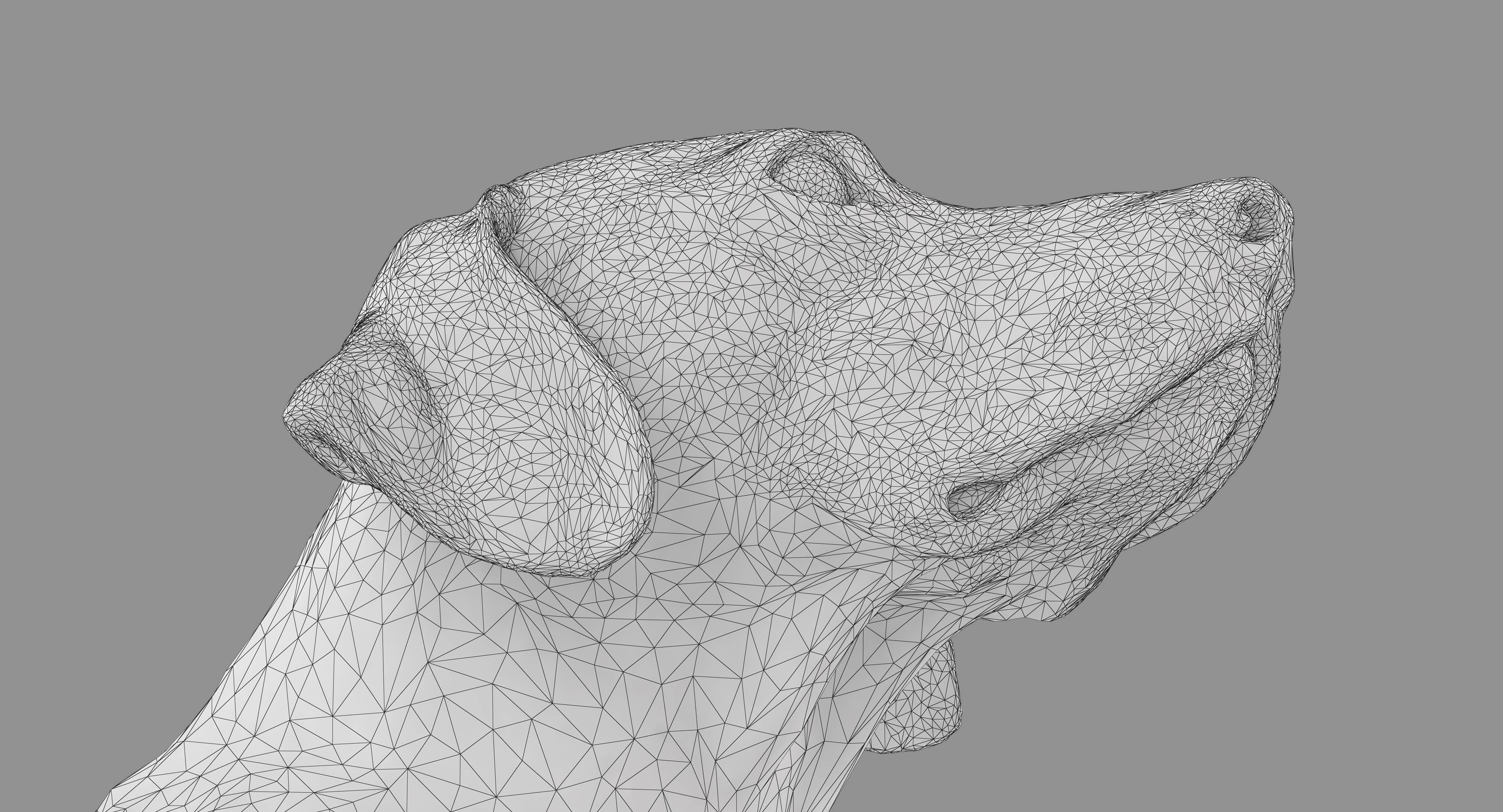 Dalmatian Lying Dog Low-poly 3D model_18