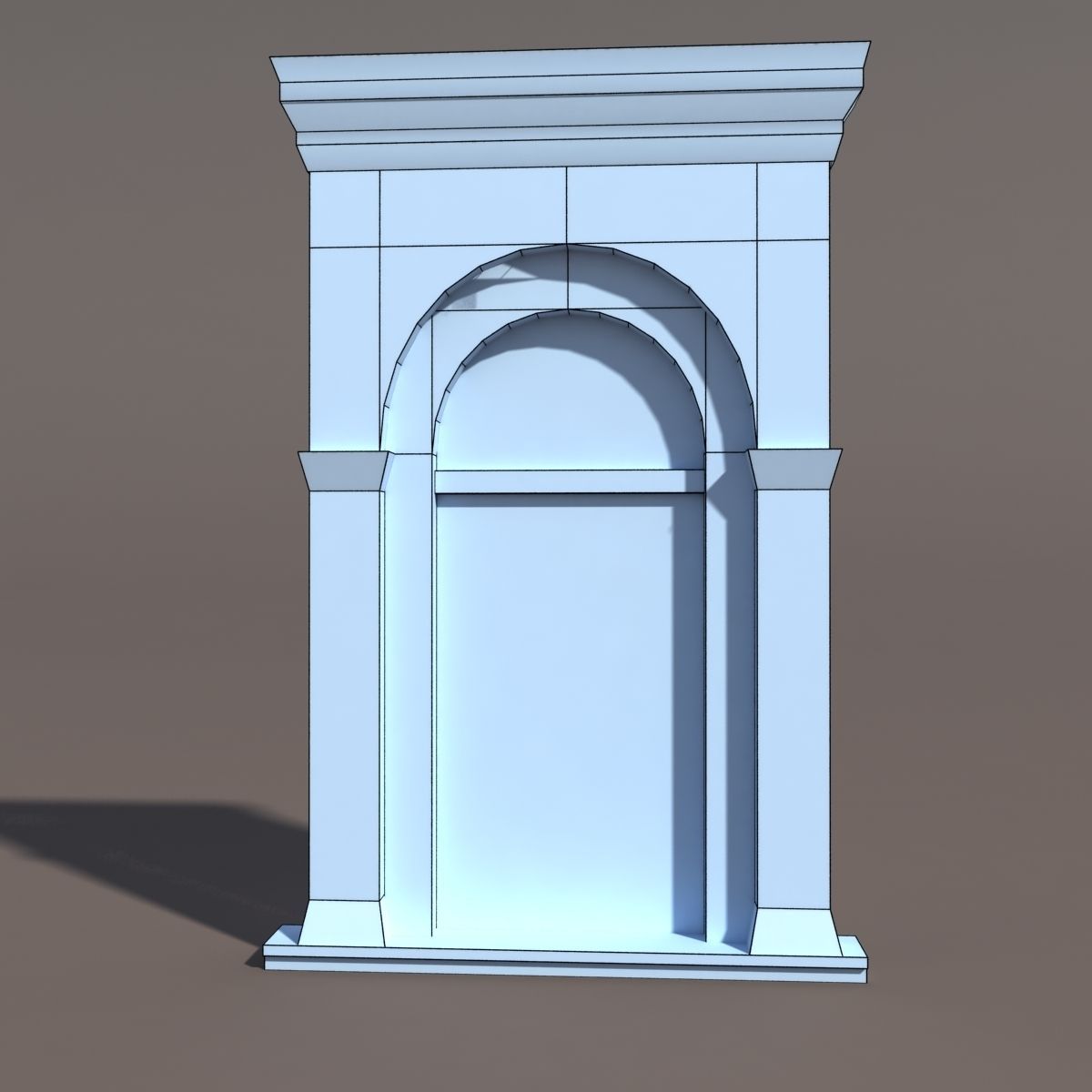 Door portal Low poly 89 3D model_5