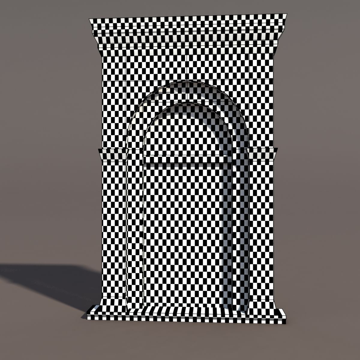 Door portal Low poly 89 3D model_6