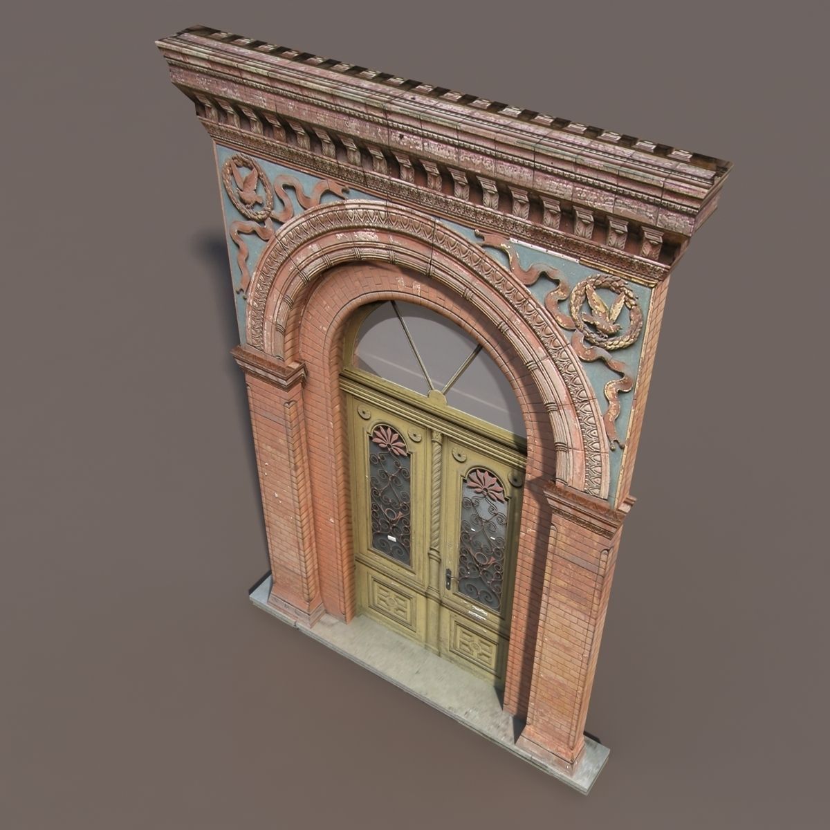 Door portal Low poly 89 3D model_2