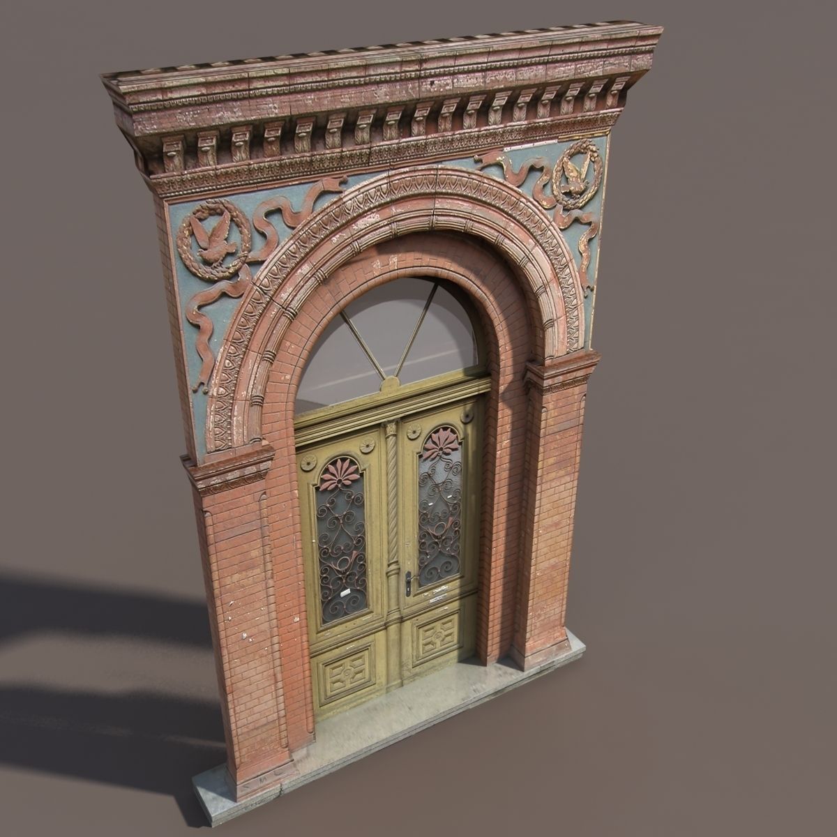 Door portal Low poly 89 3D model_1