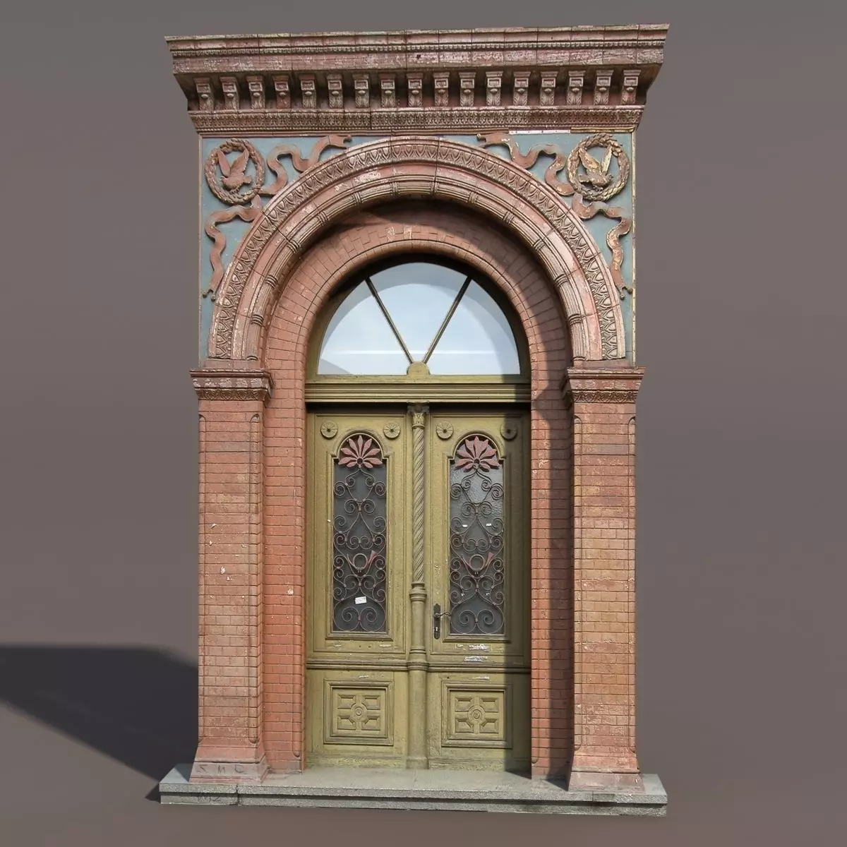 Door portal Low poly 89 3D model_0