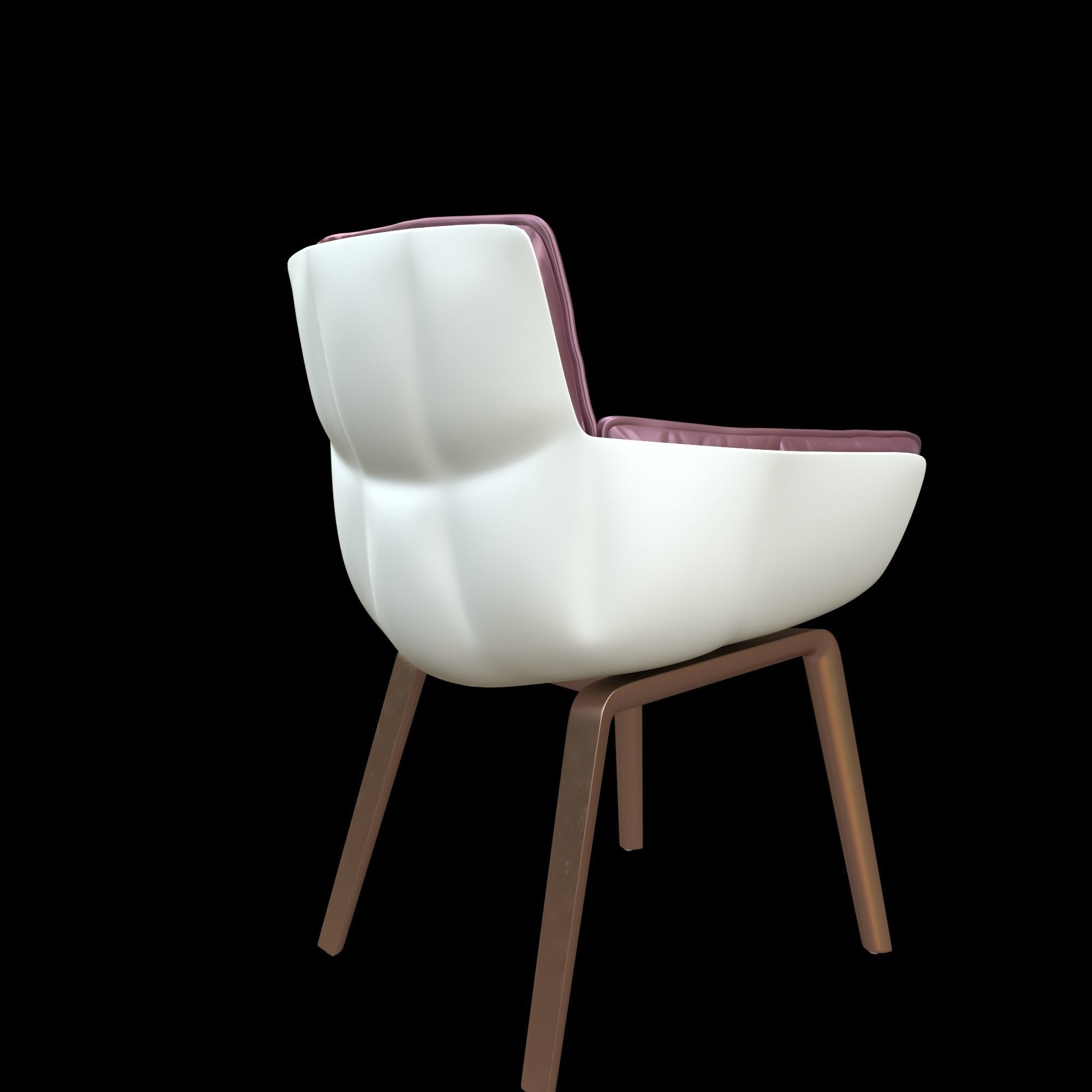 B and B italia Husk  chair 3D model_1