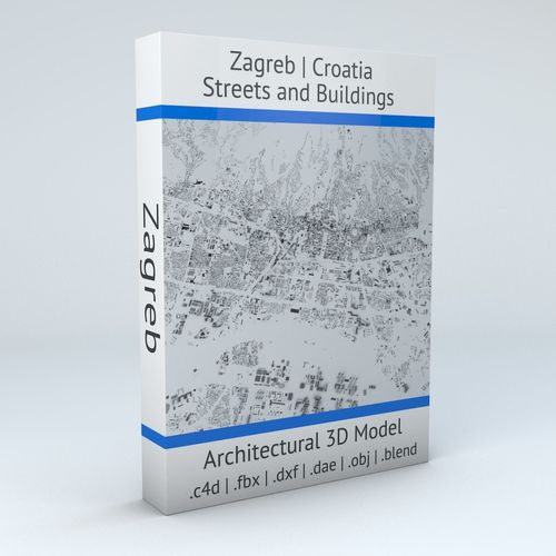 Zagreb Streets and Buildings 3D model
