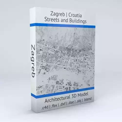Zagreb Streets and Buildings 3D model
