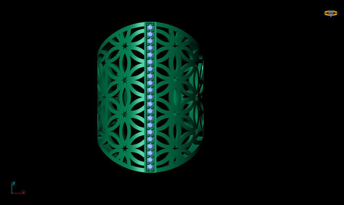 jewelry ring flower 3D print model
