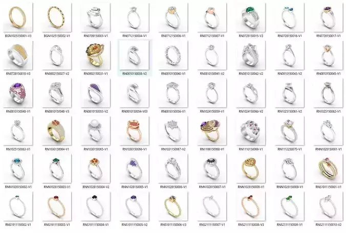 BULK-STL-RING 71 Files 3D print model