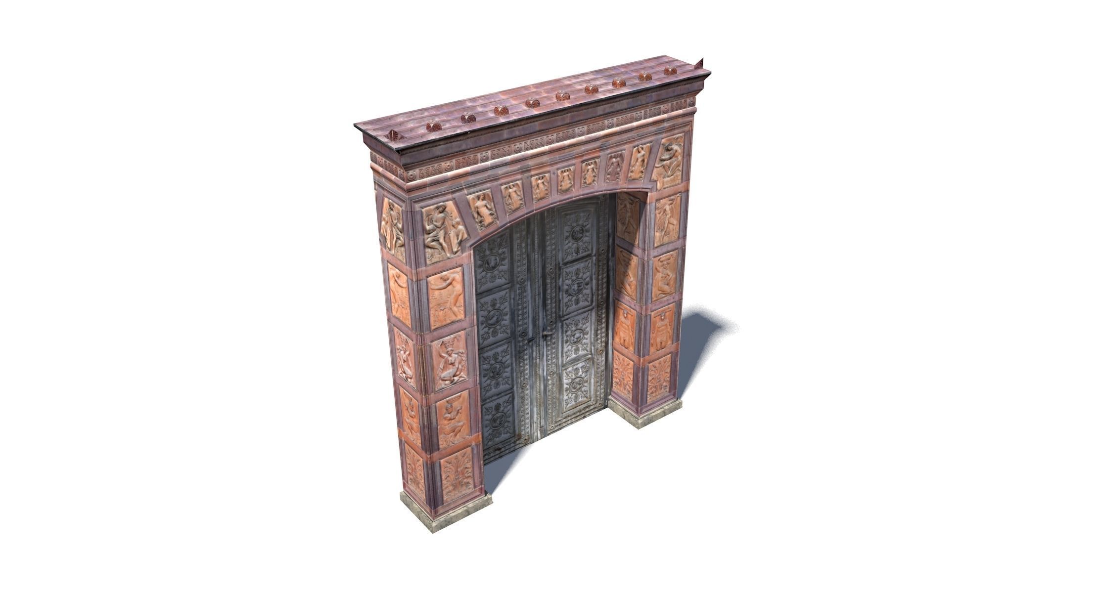 Decorative Door 60 Low-poly 3D model_2