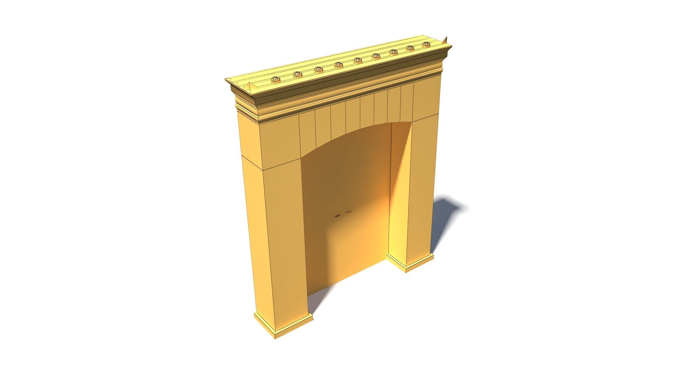 Decorative Door 60 Low-poly 3D model_3