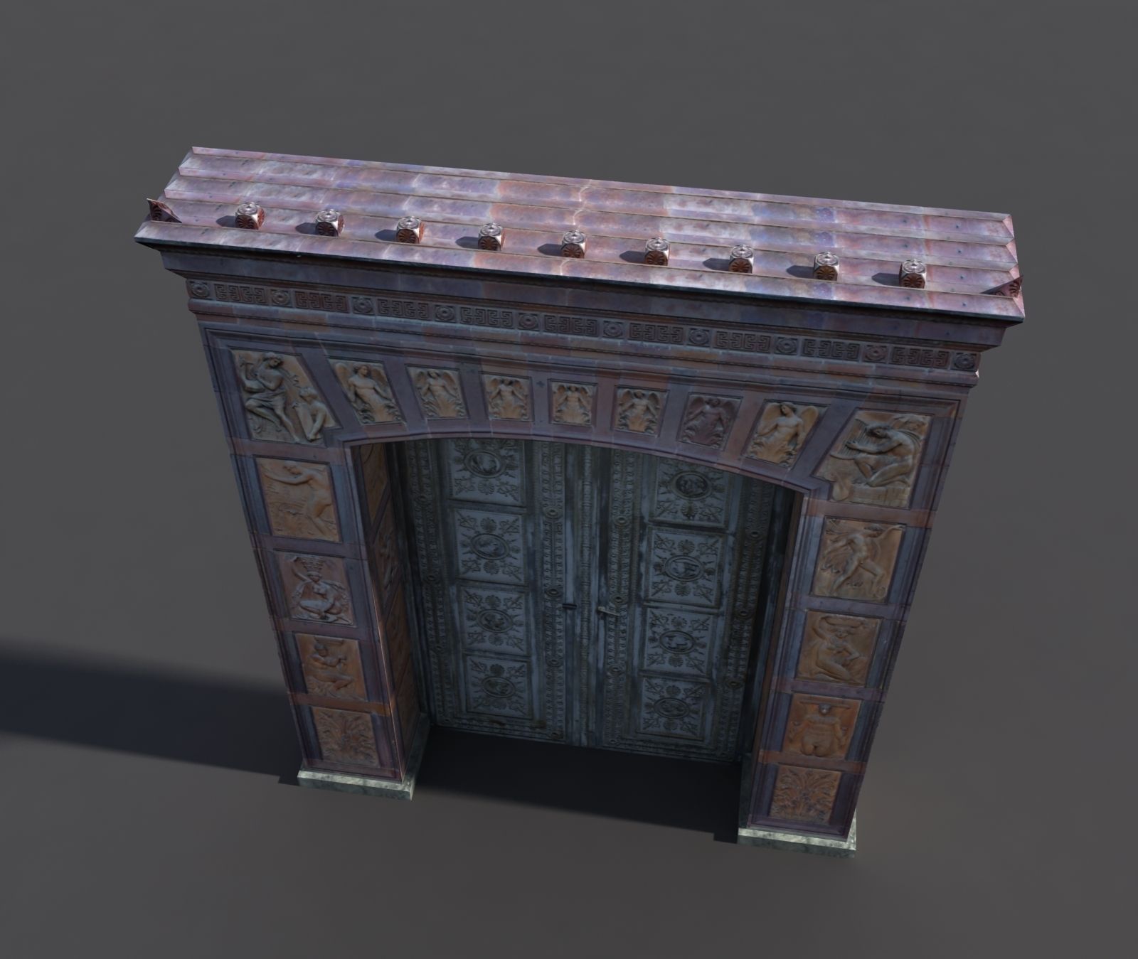 Decorative Door 60 Low-poly 3D model_4