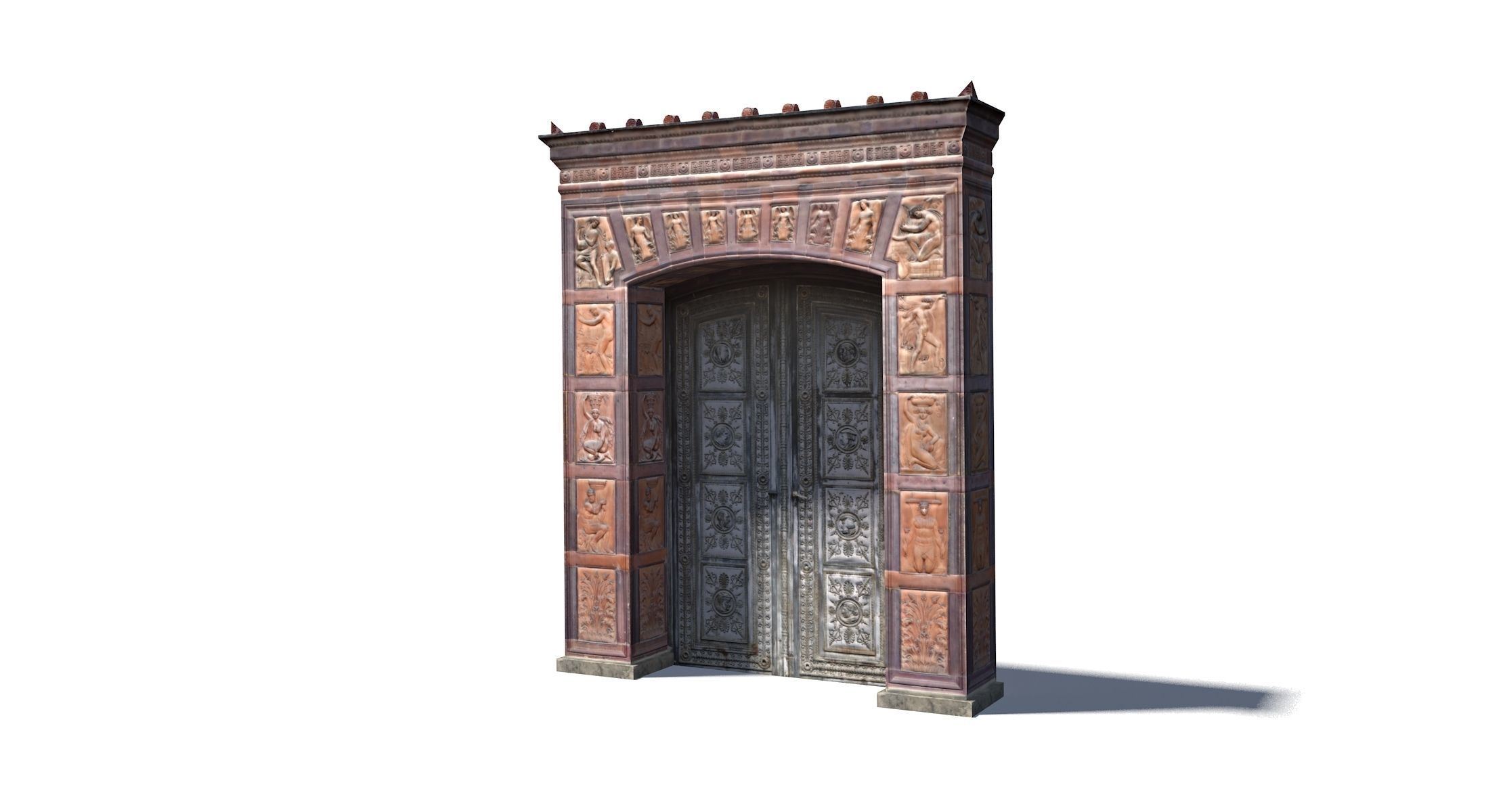 Decorative Door 60 Low-poly 3D model_1