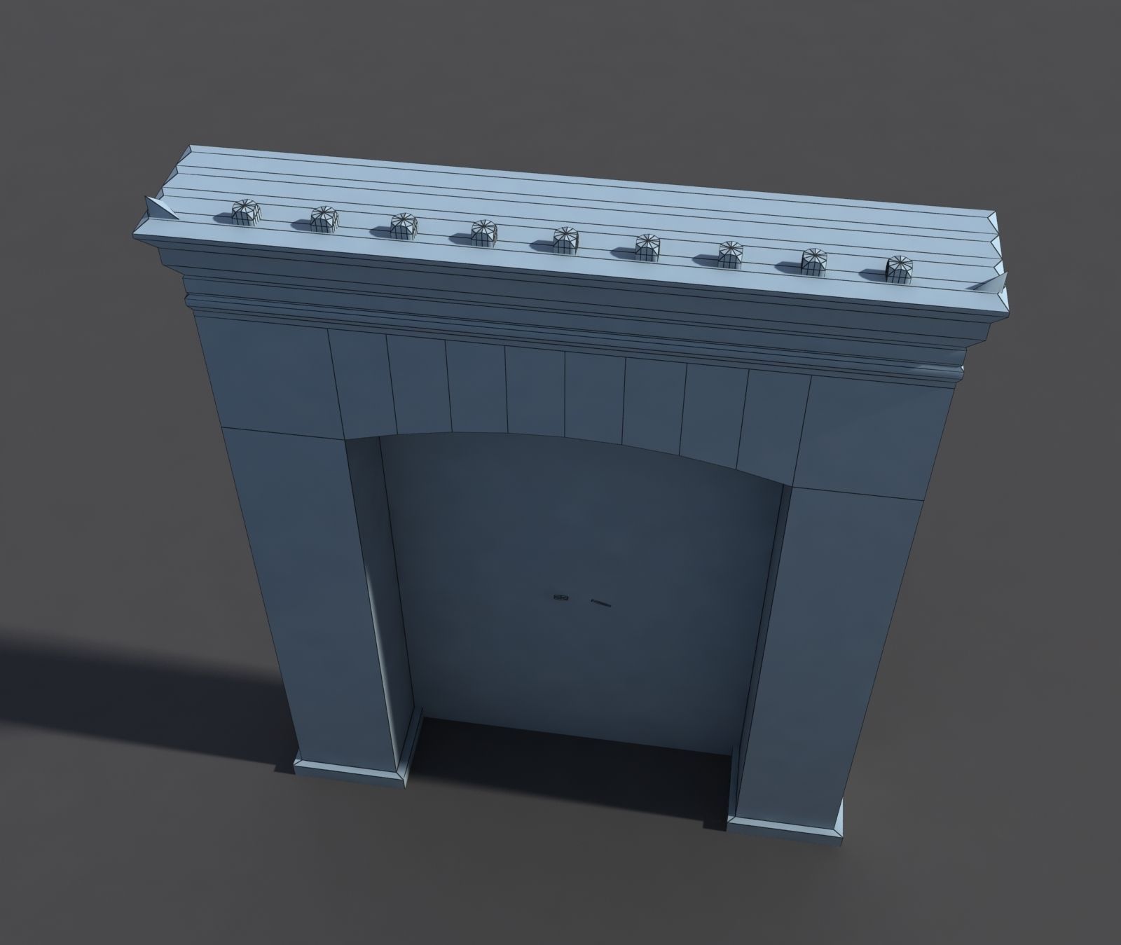 Decorative Door 60 Low-poly 3D model_5