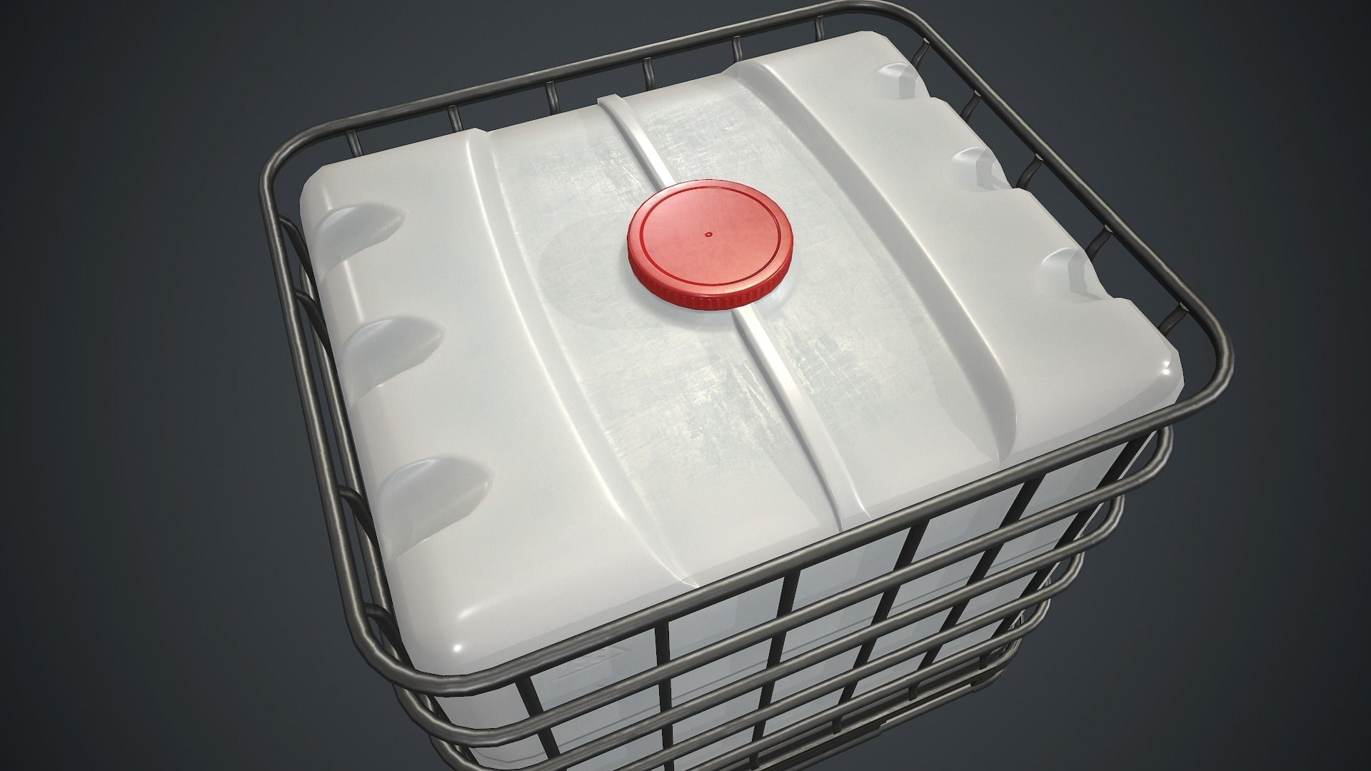 Water Plastic Tank PBR Game Ready Low-poly 3D model_12